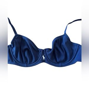Polo Ralph Lauren Ribbed Underwire Bra Navy Blue 36D NWT